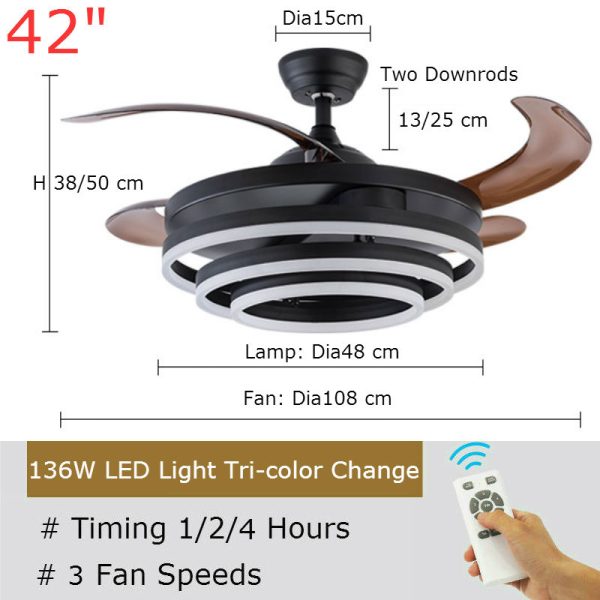 retractable ceiling fan with led light 6