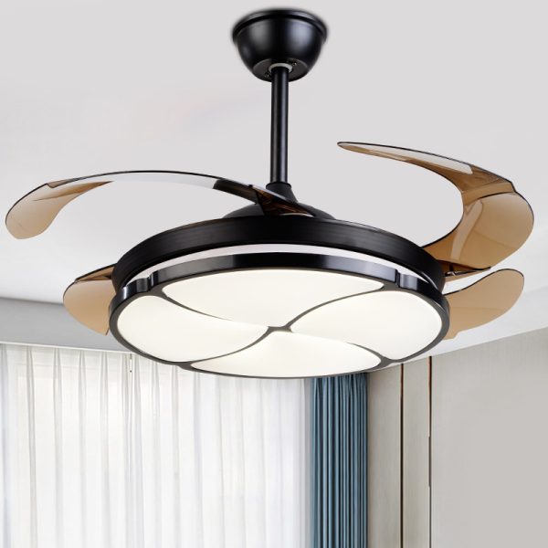 Modern Ceiling Fan Light Invisible Blade Retractable Fan 2