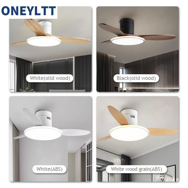 retractable ceiling fan with led light for bedroom living room 4