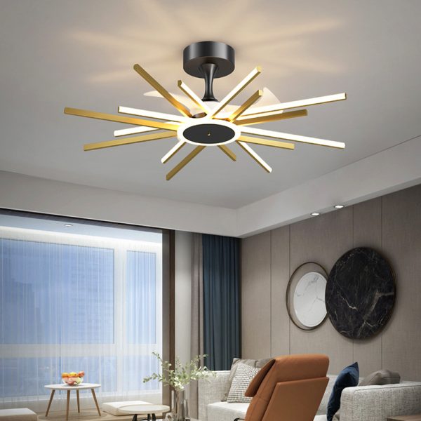 ceiling fan with led light and remote 2
