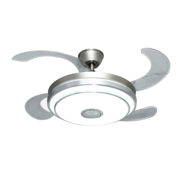 retractable ceiling fan with light and bluetooth speaker 2