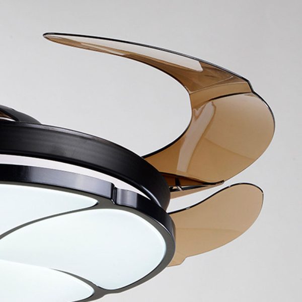 Modern Ceiling Fan Light Invisible Blade Retractable Fan 4