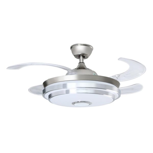 retractable ceiling fan with light and bluetooth speaker 3
