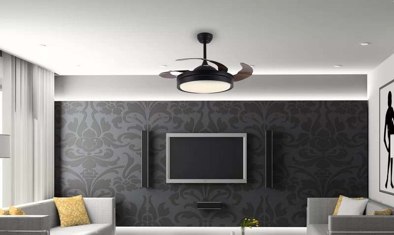 retractable ceiling fan