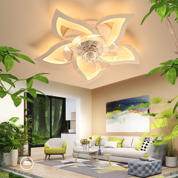 Ceiling Fan With Led Light For Living Room Bedroom Home Chandelier Modern Led Ceiling Fan Lamp Decor Lighting 2