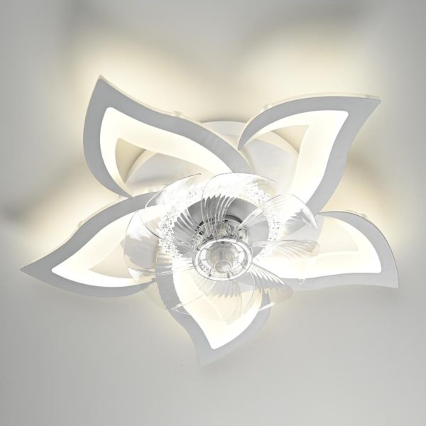 Ceiling Fan With Led Light For Living Room Bedroom Home Chandelier Modern Led Ceiling Fan Lamp Decor Lighting 4