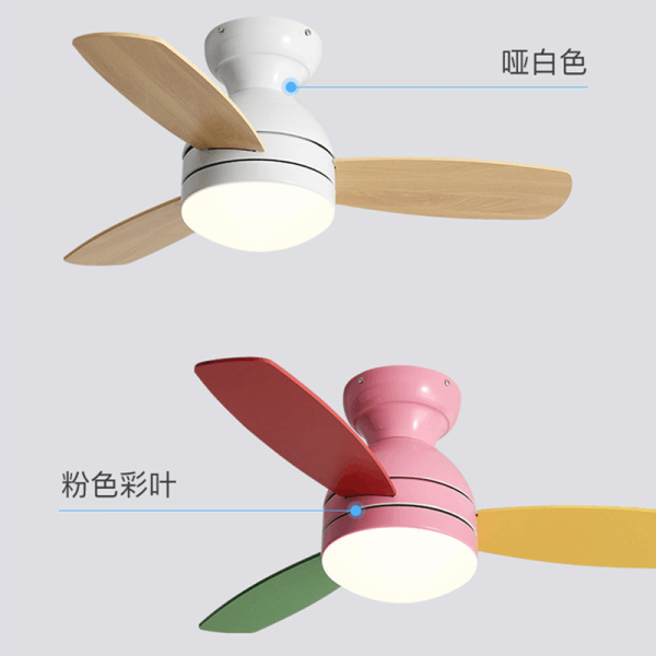 ceiling fans with lights Smart Fan Light Ceiling Macarons 4